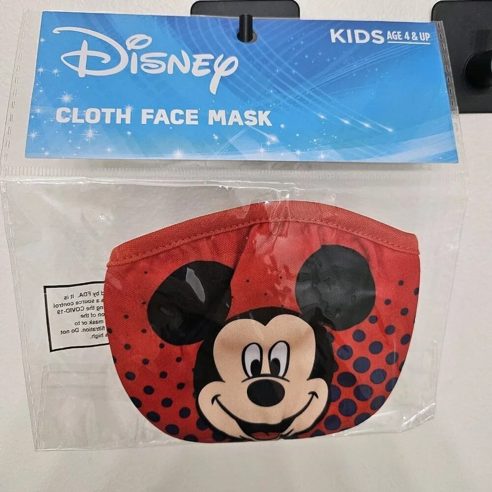 Bundle of 3 New Disney Boys Kids Childrens Mickey Mouse Cloth face masks Ages 4+